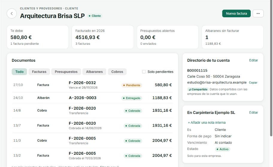 Fitxa d’un client